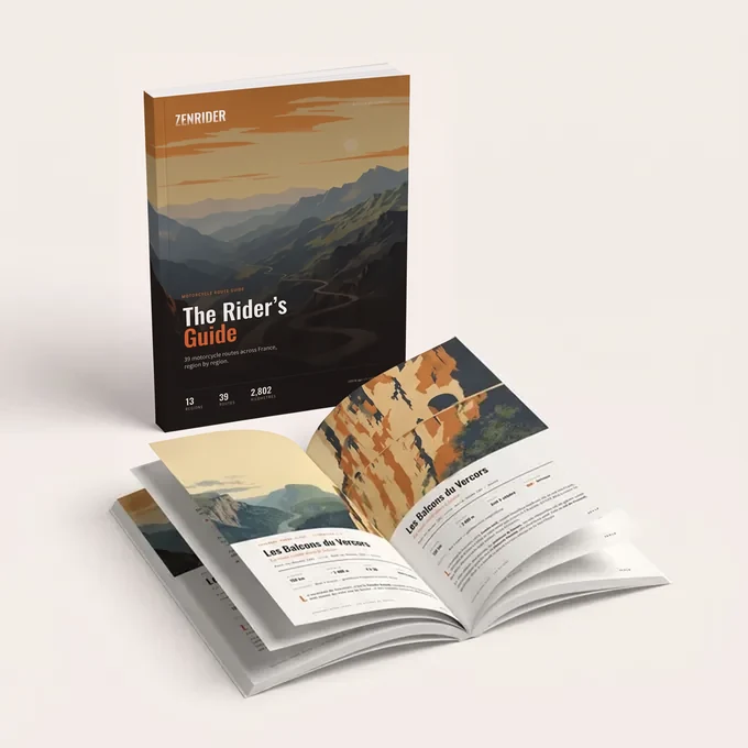 The Rider's Guide, the motorcycle route guide free with the SelleZen